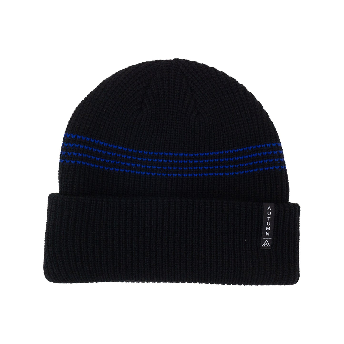 NST x Autumn Mini Stripe Beanie (Black Cobalt Blue)