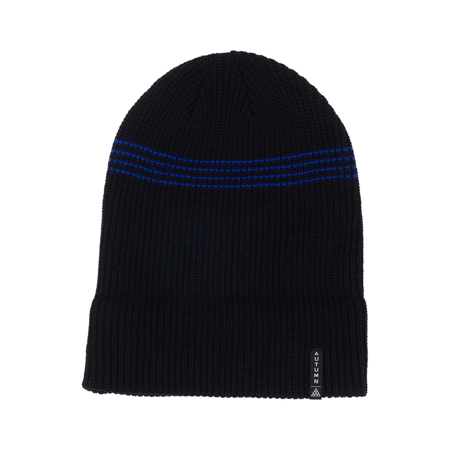 NST x Autumn Mini Stripe Beanie (Black Cobalt Blue)
