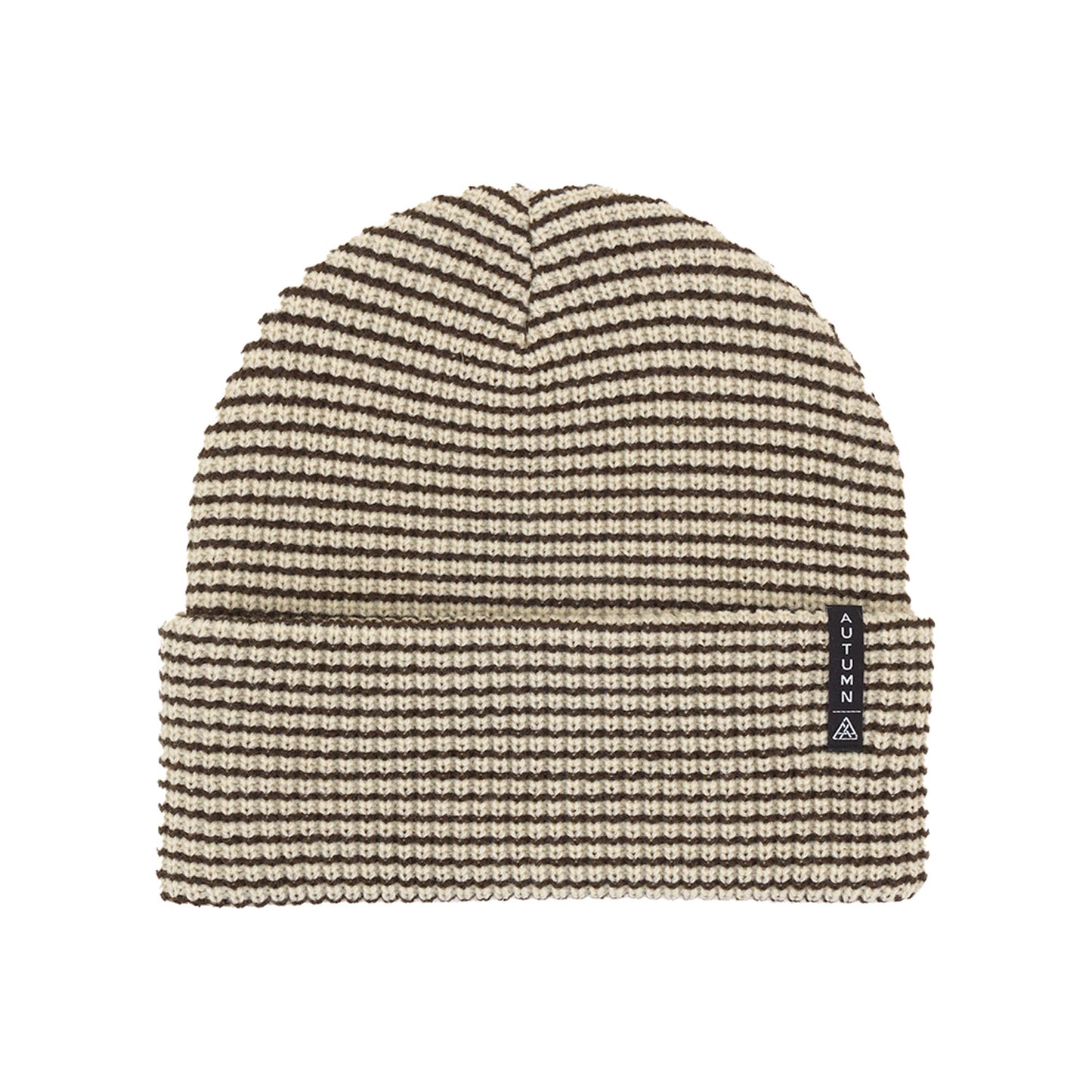 NST x Autumn Stripe Beanie (Natural Chocolate Brown)