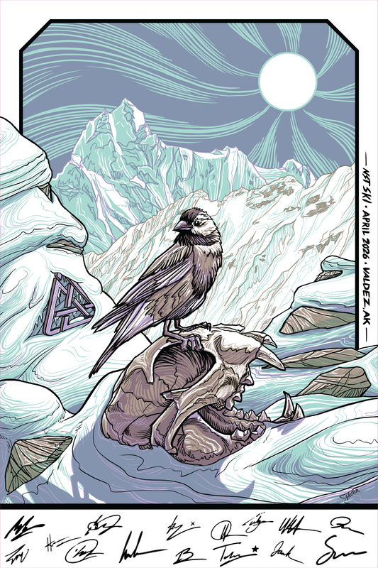 NST Ski LTD Edition Athlete Signed Screen Print by Kaia Sauter