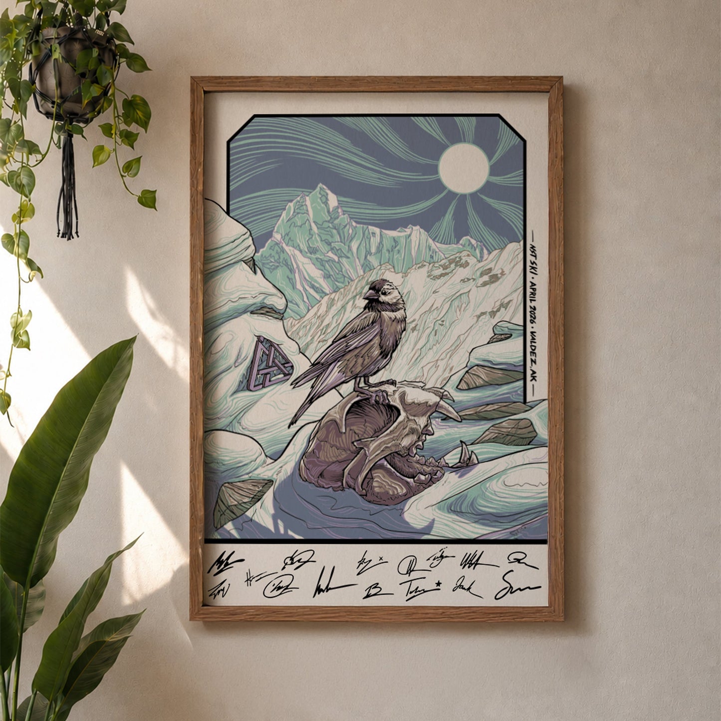 NST Ski LTD Edition Athlete Signed Screenprint by Kaia Sauter